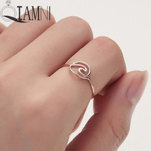 QIAMNI Trendy Beach Wave Finger Rings Party Birthday Gift Geometric Round Summer Surf Knuckle Ring Jewelry Anillos Mujer Bague 2024 - buy cheap