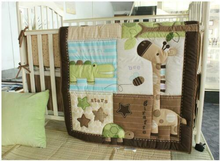 6pcs Baby Bedding Set Alligator Giraffe Nursery Quilt Bumper Sheet Crib Skirt Baby Crib Set Toddler Bedding Set Baby Boy Crib 2024 - buy cheap
