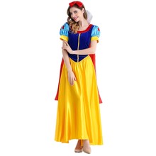 Halloween Anna Made Cartoon Snow White Princess Cosplay Costume Christmas Carnival Party Fantasia Women Wear Dress 2024 - buy cheap
