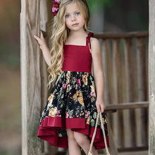 3-8Y Girl Dress 2019 New Baby Dresses Pattern Print Floral Cotton Birthday Dress Baby Children Summer Clothes Kids Girl Clothes 2024 - buy cheap