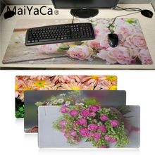 Maiyaca-tapete de ratón con flores y rosas para juegos, almohadilla de ratón Borde de bloqueo para ordenador portátil 2024 - compra barato