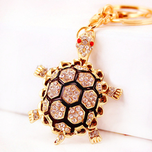 Chaveiros!Fashion Crystal Tortoise Keychain Rhinestone Key Chain Ring Holder Animal Turtle Metal Car Keyfobs Jewelry Gift R016 2024 - buy cheap