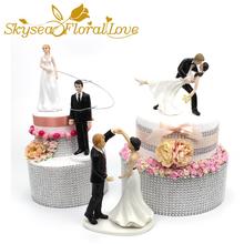 Wedding cake topper bride groom figure romantic love kissing dancing wedding cake decoration event party supplies 2024 - buy cheap