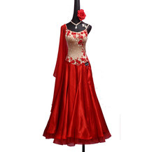women ballroom dress standard ballroom dance competition dresses waltz dress fringe red sequins standard dance dresses tango 2024 - buy cheap