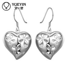 Wholesale silver plated Dangle earrings for women wedding jewelry Long Earrings for girlfriend Crystal Trendy 2024 - buy cheap