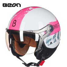 New arrival BEON B-100 motorcycle helmet Women's Vintage 3/4 helmet Scooter open face helmet Men's Moto casco Motorbike capacete 2024 - buy cheap