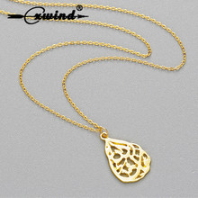 Cxwind New Arabic Allah Choker Islamic Pendant Jewelry Necklace Islam Muselman Fashion Golden Hollow Water drop Necklaces Bijoux 2024 - buy cheap