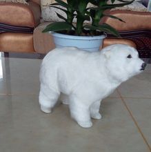 small cute simulation polar bear toy handicraft lovely white polar bear doll gift about 23x16cm 2024 - buy cheap