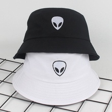 Chapéu de alienígena, chapéu unissex com cor sólida, preto e branco, verão, chapéu panamá, praia, sol, pesca, 2018 2024 - compre barato