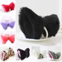 Cosplay Party Cat Fox Long Fur Ears Neko Costume Hair Clip Halloween Orecchiette 2024 - buy cheap