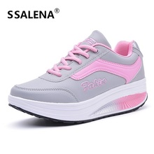 Zapatillas de columpio adelgazantes para mujer, zapatos de plataforma con aumento de altura, transpirables, para Fitness, n. ° B2127 2024 - compra barato