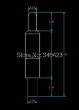 Tangda conector pin POGO 9mm de cola 2mm dedal sin relleno a través electro plateado bold envío gratis 2024 - compra barato