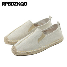 Breathable 11 Espadrilles Men Canvas Shoes Casual Fashion Summer 2021 Comfort Slip On Designer Big Size Soft Soled Cheap Hemp 2024 - buy cheap