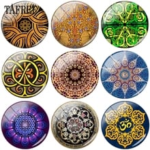 Tafree pingente com mandala estilo vintage, faça você mesmo, 12mm 15mm 16mm 20mm, base de bojo de vidro 2024 - compre barato