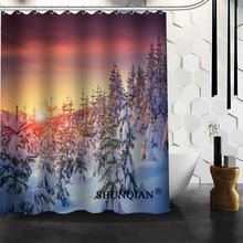 Cortinas de ducha de nieve personalizadas, impermeables, de poliéster, tamaño 150X180cm165X200cm180X200cm 2024 - compra barato