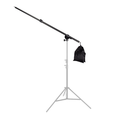 Suporte de luz superior de braço telescópico, 74-135cm, estúdio fotográfico, braço de boom, com bolsa de areia para speedlite/mini flash, estroboscópio/luz de vídeo led/softbox 2024 - compre barato