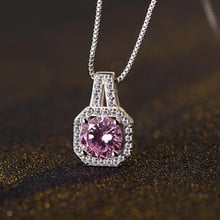 3 Colors Elegant Cubic Zircon Crystal Pendants Statement Necklaces For Women Silver Trendy Necklace Jewelry Accessories 2024 - buy cheap