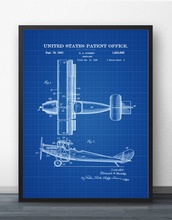 1931 Biplane Patent Print Blueprint Wall Art Paint Wall Decor Canvas Prints Canvas Art Poster Oil Paintings No Frame 2024 - buy cheap