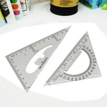 Régua triângulo squarresquare deli, conjunto de 2 peças de 6415 squarresquare xiebian 13cm multiuso (conjunto de 2 peças) 2024 - compre barato