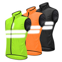 Colete de segurança reflexivo verde/preto/laranja jersey de bicicleta homens mulheres à prova de vento colete de ciclismo de corrida blusão 2024 - compre barato