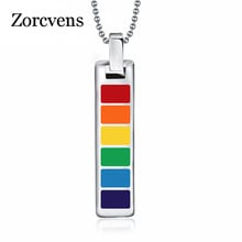 ZORCVENS Fashion Necklaces & Pendants Resin Rainbow Necklaces & Pendants Gay Jewelry Free Shipping 2024 - buy cheap
