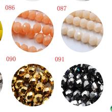 New! 6MM 50pcs/lot Faceted Round Glass Bicone Spacer Rondelle Stand Beads DIY Jewelry Making Free Shipping 2024 - buy cheap