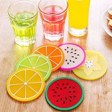 6 Pcs Silicone Dining Placemat Colorful Fruit Mug Mats Pads Coffee Tea Cup Glasses Holder for Bar Party Decor Accessory H1 2024 - buy cheap