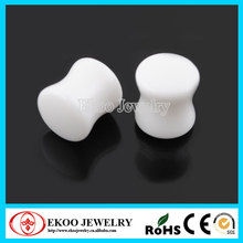 White Acrylic Saddle Plugs Ear Expander 3mm,4mm,5mm,6mm,10mm Mixed Sizes 2024 - buy cheap