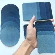 PGY 6pcs Sleeve Against Jeans Patch Iron On Patches Repair Elbow Knee Denim Patches For Clothes Denim Sticker Clothing Accessory 2024 - buy cheap