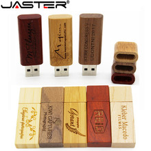 JASTER Customizable company logo Oval wooden USB flash drive Memory stick 4GB 8GB 16GB 32GB 64GB Actual capacity Pendrive drive 2024 - buy cheap