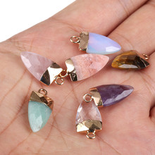 KEJIALAI Jewelry Accessories & Findings 10pcs/lot Mixed Color Natural Stone Differennt Shape Connectors Pendants for DIY Jewelry 2024 - buy cheap
