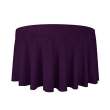 10Pcs Eggplant Round 108" Polyester Tablecloth For Wedding Party Banquet Decoration Hotel Supplies Free Shipping 2024 - buy cheap