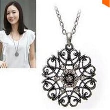 Trendy Jewelry 2022 New Design European Pop hollow flower long necklace sweater chain necklaces & pendants Fro Woman Wholesale 2024 - buy cheap