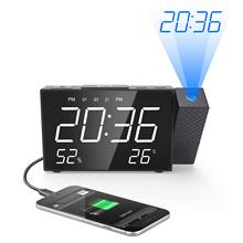 Snooze Time Humidity Temperature DisPlay Desk Projector Digital Clock Projection Alarm Clock Digital FM Radio Dual Alarm Volume 2024 - buy cheap