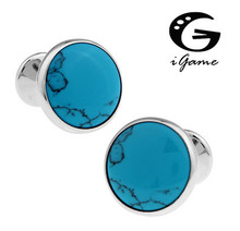 iGame Factory Price Retail Men's Cufflinks Copper Material Blue Stone Design Cuff Links Free Shipping 2024 - buy cheap