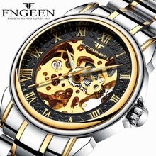 Skeleton Automatic Mechanical Watches for Men Top Brand Luxury Tourbillon Wrist Watch Waterproof Steel Black Watch Reloj Hombre 2024 - buy cheap