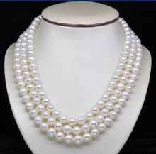 FREE SHIPPING HOT sell new Style >>>>NEW PERFECT GORGEOUS 50"10-11MM AKOYA NATURAL WHITE PEARL NECKLACE 2024 - buy cheap