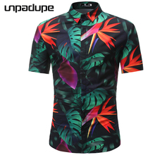 New Arrival Mens Hawaiian Shirt 2018 Male Casual Camisa Masculina Printed 13 Colors Beach Shirts Short Sleeve Brand Clothing 3XL 2024 - buy cheap
