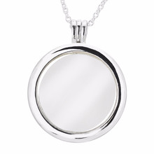 Large Floating Locket Silver Pendant and Necklace Original 925 Sterling Silver Jewelry Trendy Necklaces for Women DIY Jewelry 2024 - buy cheap