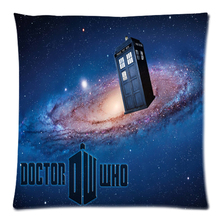 Doctor Who Tardis e nebulosa fundo Two Side impresso Throw Pillow Case & Cotton Linen capa de almofada 17.7 " X 17.7 " ( 45 X 45 CM ) 2024 - compre barato