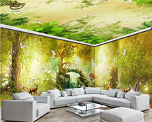 Beibehang-papel tapiz 3d personalizado de fantasía, Puente en un bosque, Fondo de casa completa, pintura de pared, papeles tapiz, decoración del hogar 2024 - compra barato