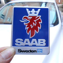 1pcs 3D Aluminum Alloy Car Styling Accessories Badge Sticker For SAAB 9-3 9-5 93 900 9000 Emblem Sweden Decal Car LOGO 2024 - buy cheap