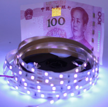 УФ светодиодная лента 2835 60led 120 светодиодов/м 395-405нм ультрафиолетовое излучение Светодиодная лента фиолетовая гибкая лента лампа для DJ флуоресценции 2024 - купить недорого