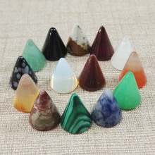 Cabujón con forma de cono de piedra natural, cuentas sueltas surtidas a la moda para accesorios de joyería, 10x12mm, 50 Uds./lote gratis 2024 - compra barato