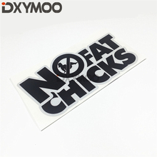 Motocicleta Etiqueta Do Carro Engraçado Sexy Lady No Fat Chicks Arranhões Tampa Decal Adesivos 16x8.2 cm 2024 - compre barato