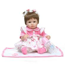 hot sale high quality 42 cm Silicone Reborn babies Dolls girls Toys doll body 17 inch vinyl baby toys doll toy Juguetes for girl 2024 - buy cheap