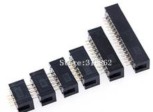 10PCS Pitch 2.54mm 2x3Pin-2x20Pin DC3-6/8/10/12/14/16/18/20/24/26/30/40P Straight Male Shrouded PCB IDC Socket Box Header 2024 - buy cheap