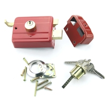 Security Anti-theft Exterior Door Retro Red Locks Multiple Insurance Lock Wooden Door Lock 2024 - buy cheap