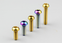 1pcs M6 umbrella head screws plum blossom T25 screw titanium alloy bolts gold and multicolor bicycle 12mm-30mm length 2024 - buy cheap