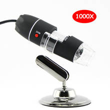 1000X HD digital USB microscope electronic microscope Camera video microscopeUSB  Magnifier +calibration ruler 8 LED lights 2024 - buy cheap